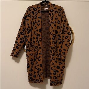 Leopard Print Open Cardigan
